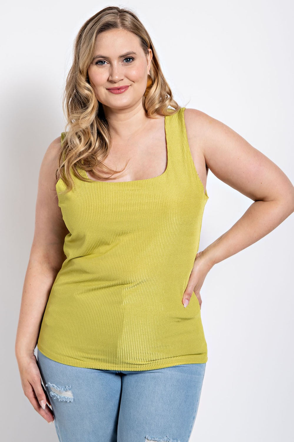 City Lights Ribbed Tank XL-2XL