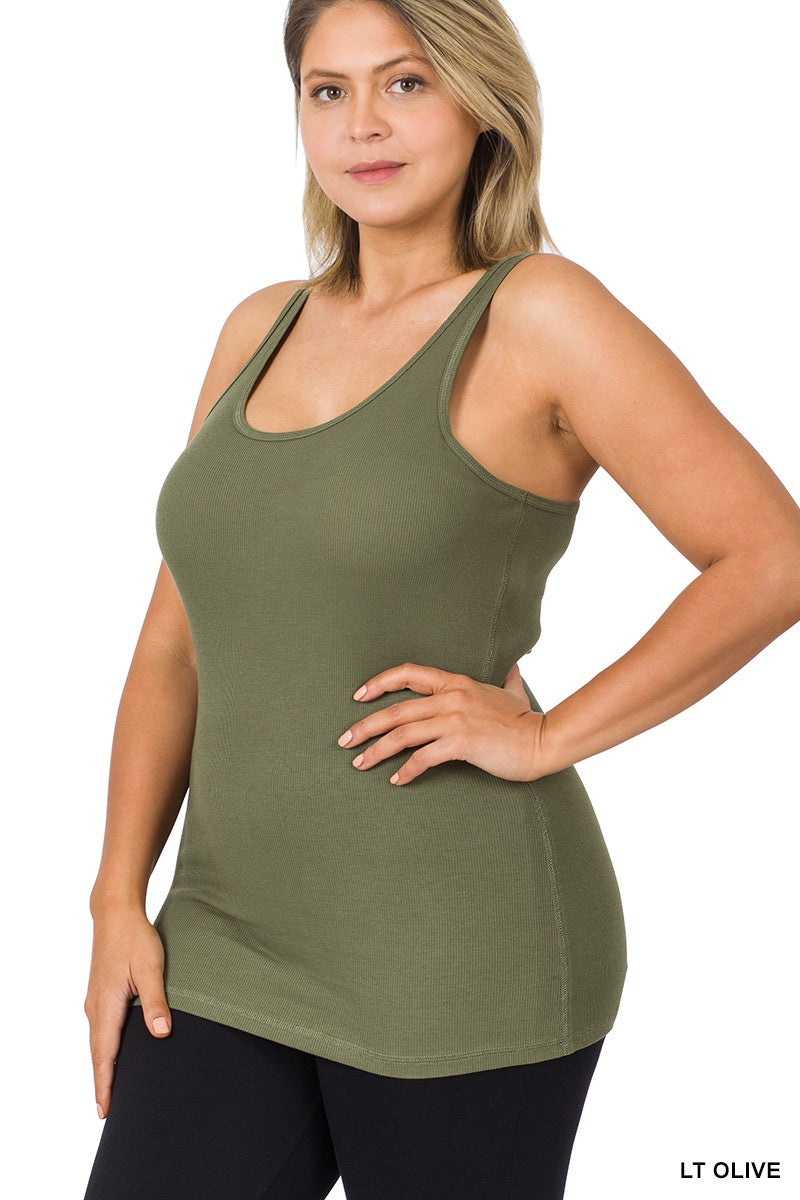 Just the Basics Racer Back Tank 1X-3X (AVAILABLE IN 2 COLORS)