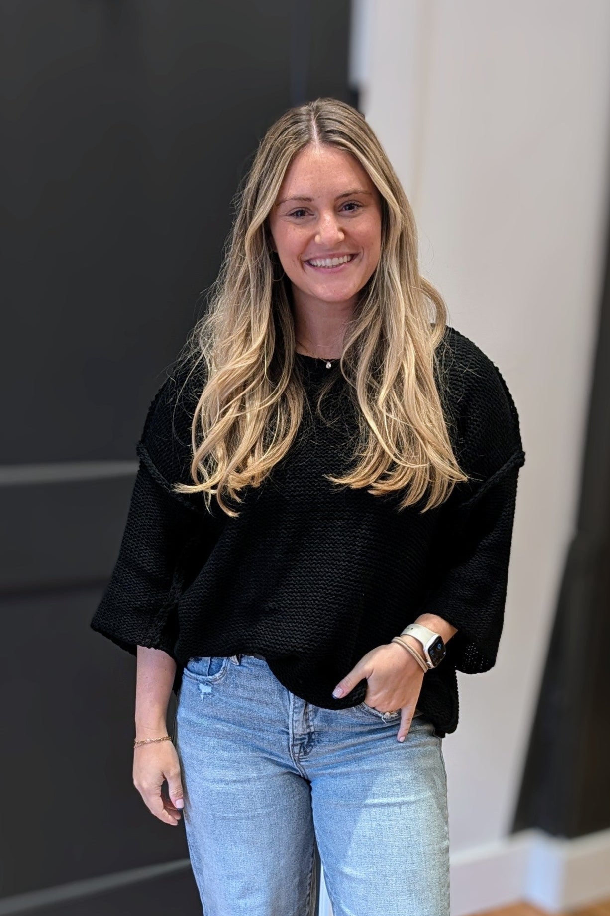 Simplicity Half Sleeve Boxy Sweater