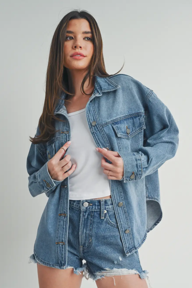 The Westside Denim Shacket