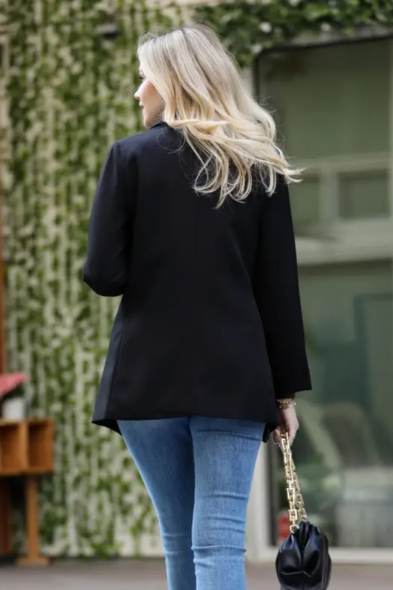 Down to Business Classic Open Front Blazer