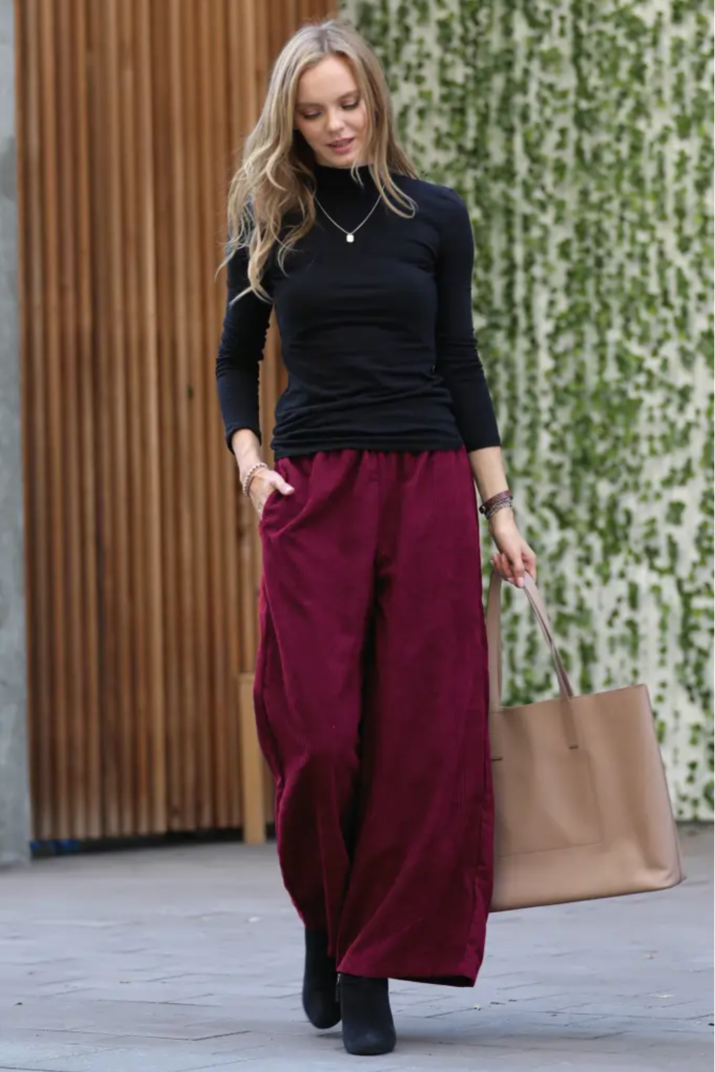 Retro Corduroy Wide Leg Pants
