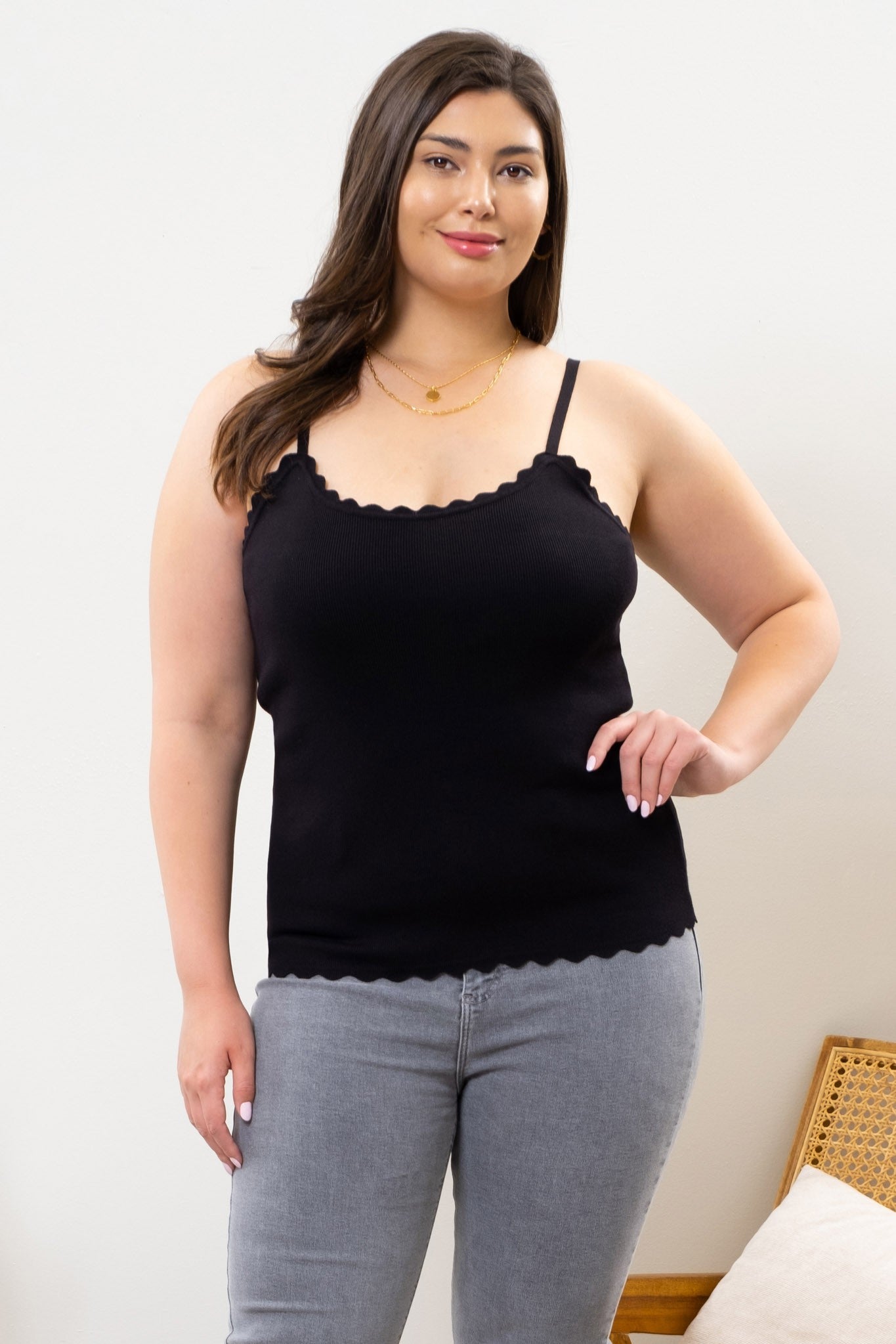 Simply Scalloped Cami 1X-3X