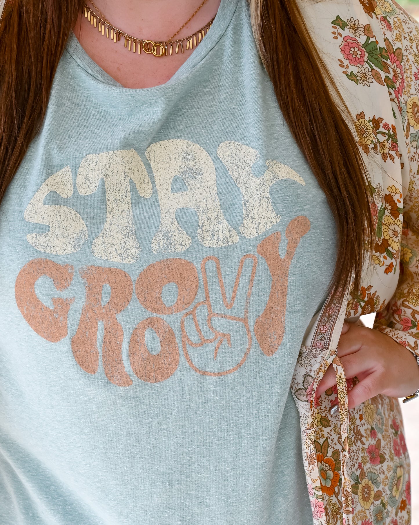 "Stay Groovy" Graphic Tee PLUS