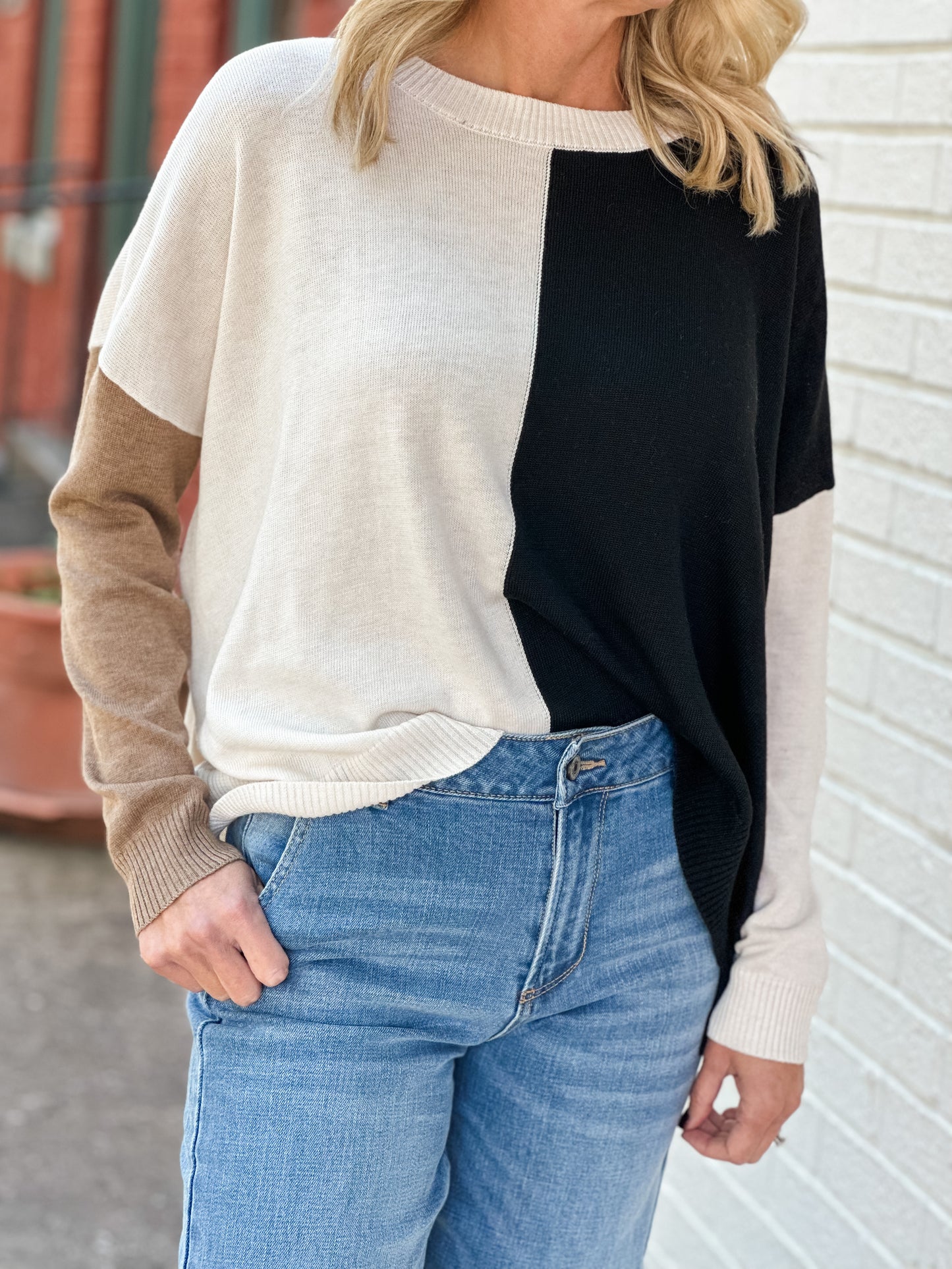 Everyday Relaxed Colorblock Sweater
