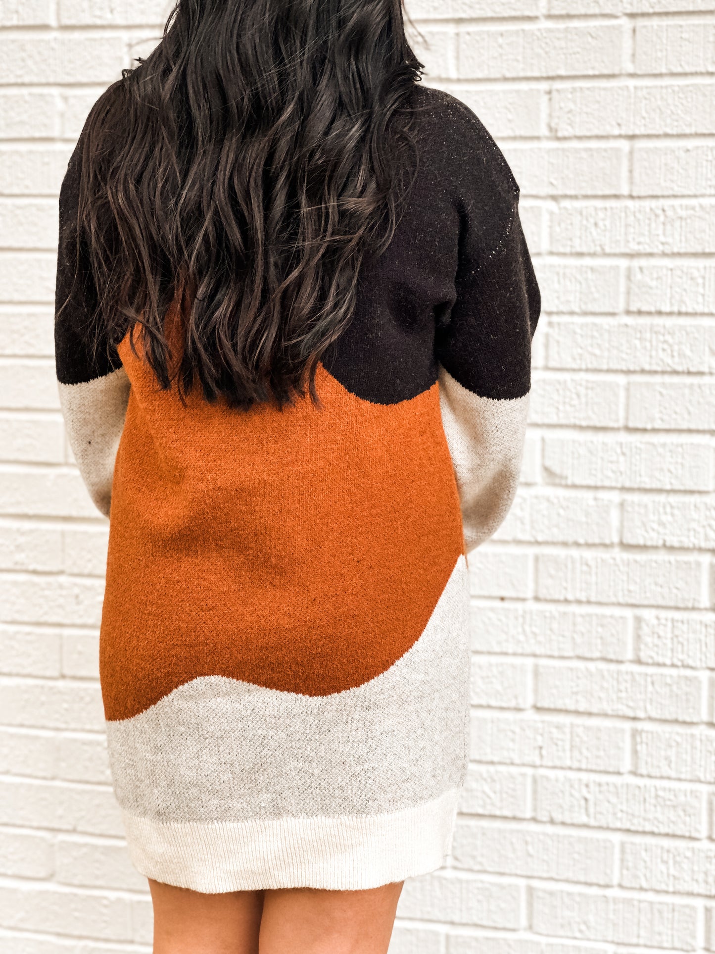 Darby Wave Colorblock Sweater Dress