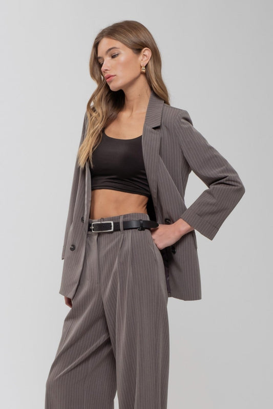 All Business Pinstripe Blazer