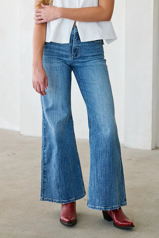 Tummy Control High Rise Palazzo Jeans