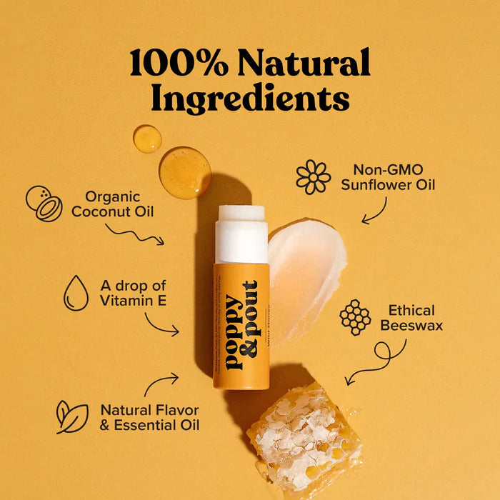 Poppy & Pout 100% Natural Lip Balm