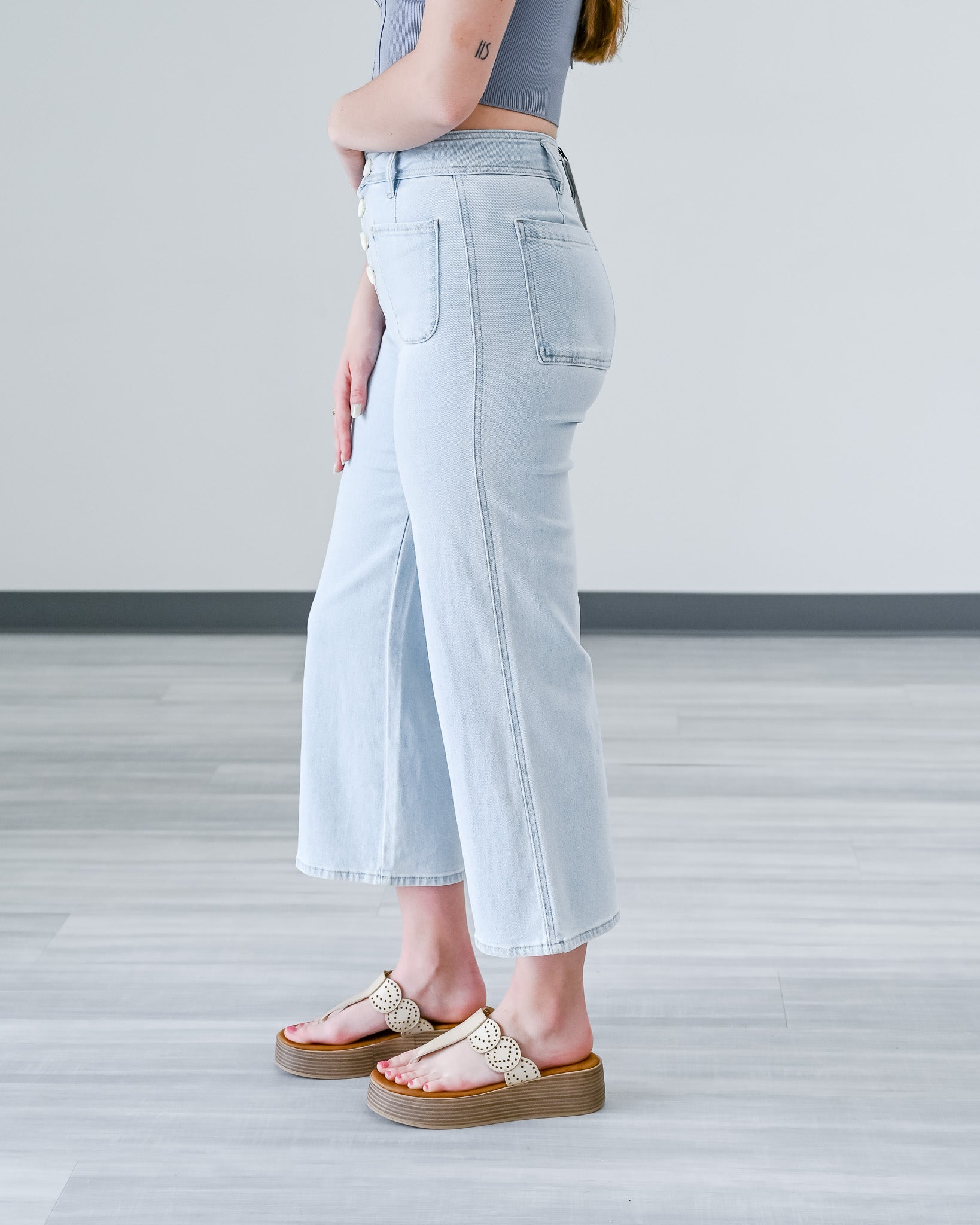 STRAIGHT CUT HIGH WAIST JEANS ZW COLLECTION - Blue