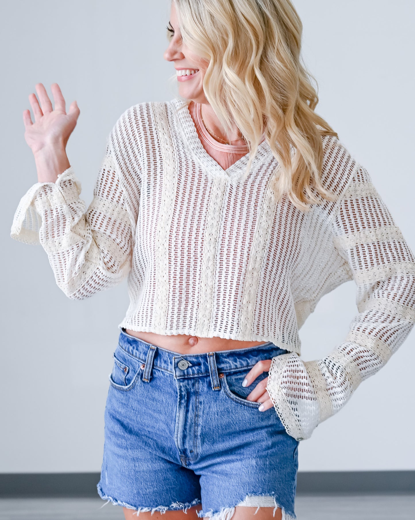 Lively Lace Thin Sweater