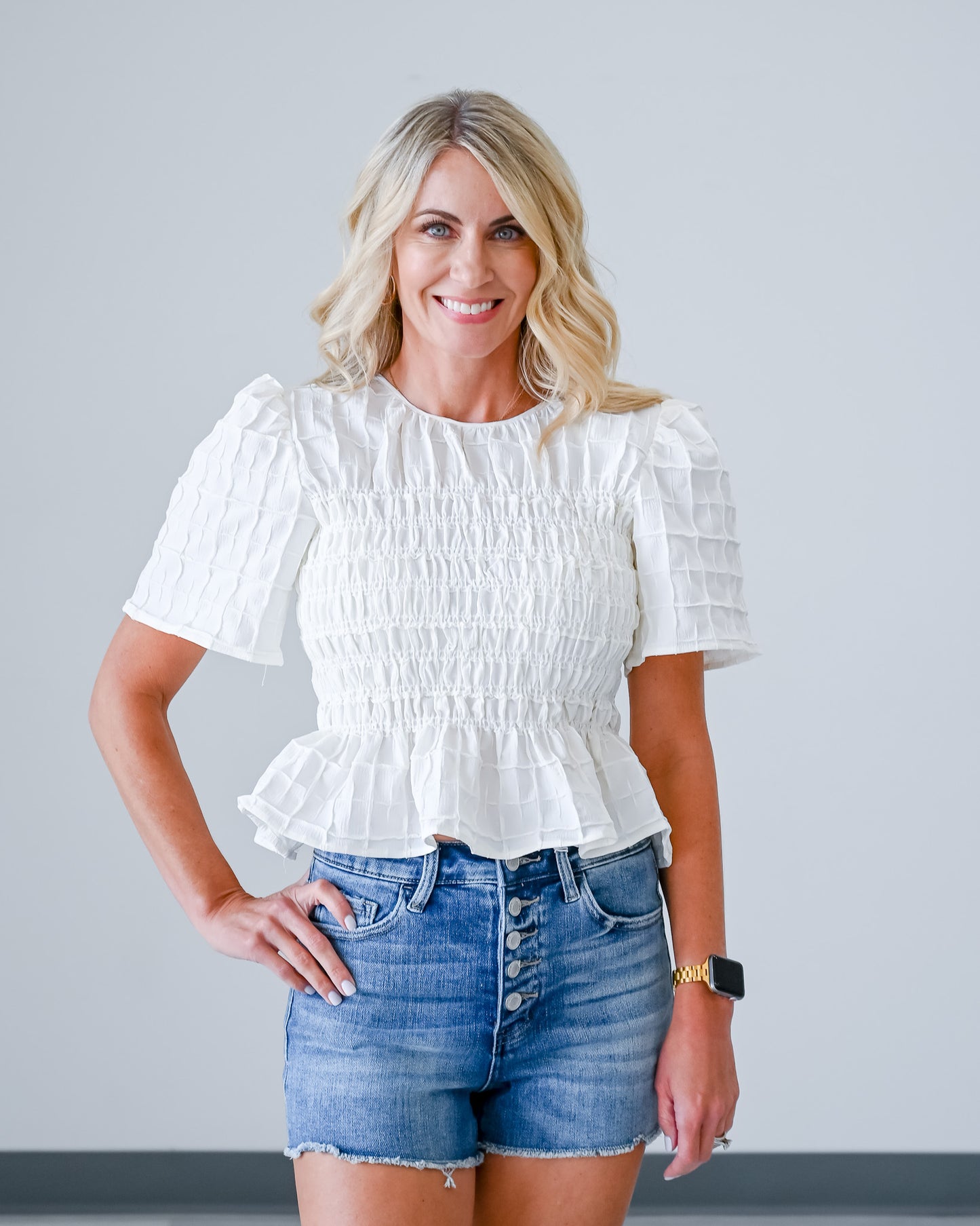 Boss Babe Smocked Top