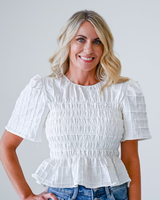 Boss Babe Smocked Top