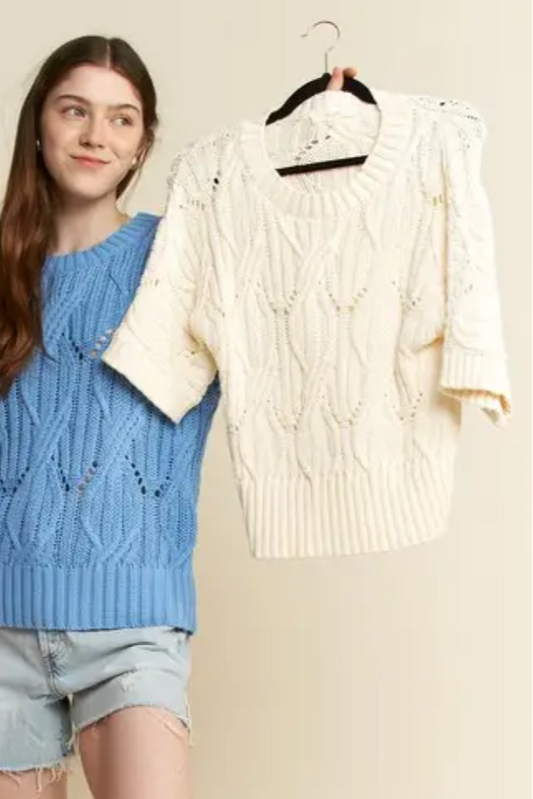 Cozy Cotton Cable Knit Sweater