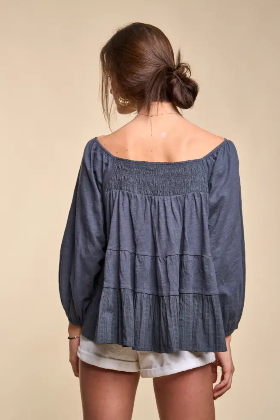 Boho Nights Tiered Babydoll Top