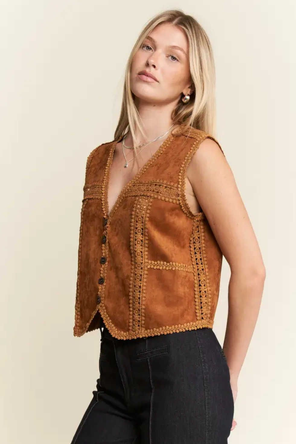 Free Spirit Faux Suede Vest