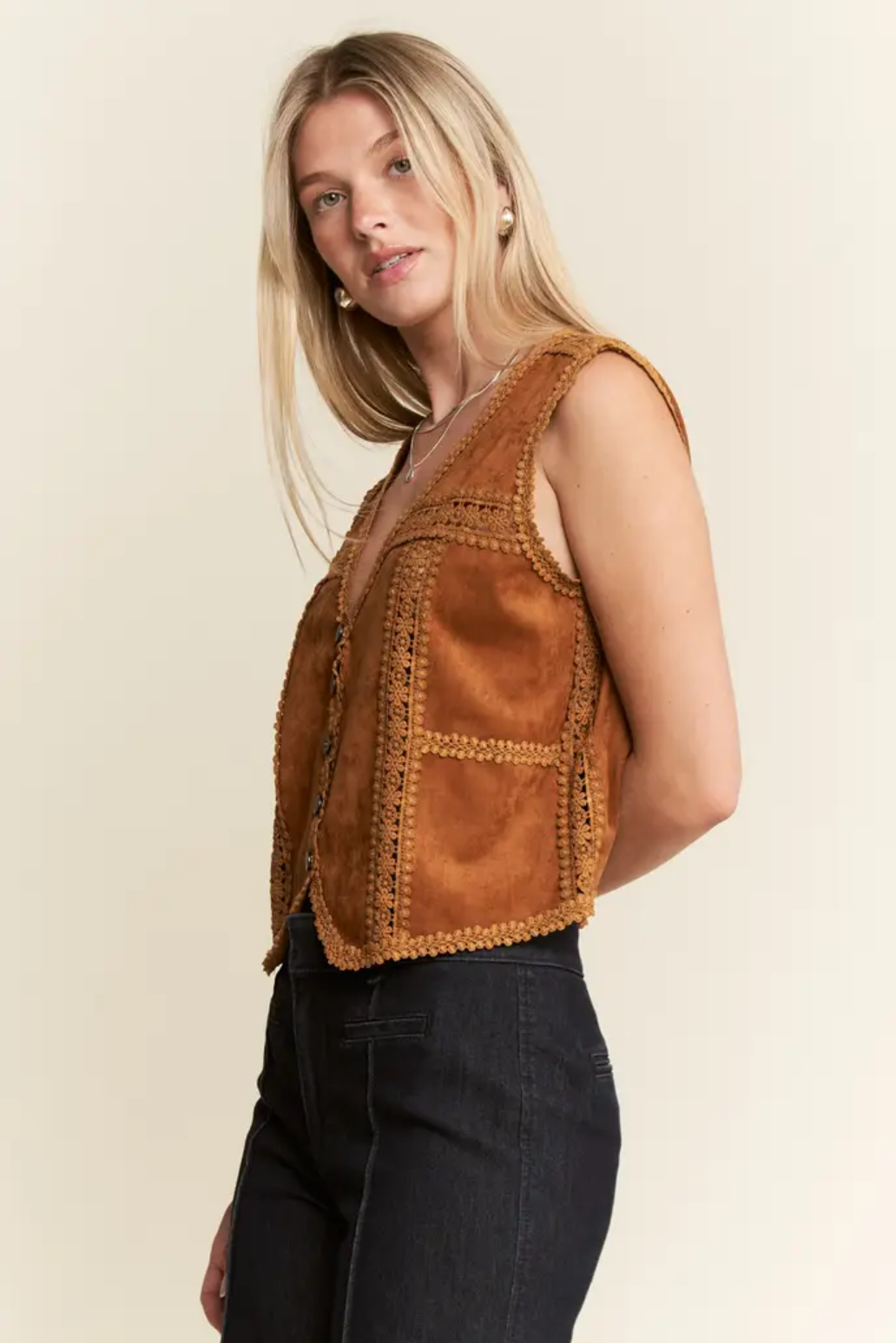 Free Spirit Faux Suede Vest