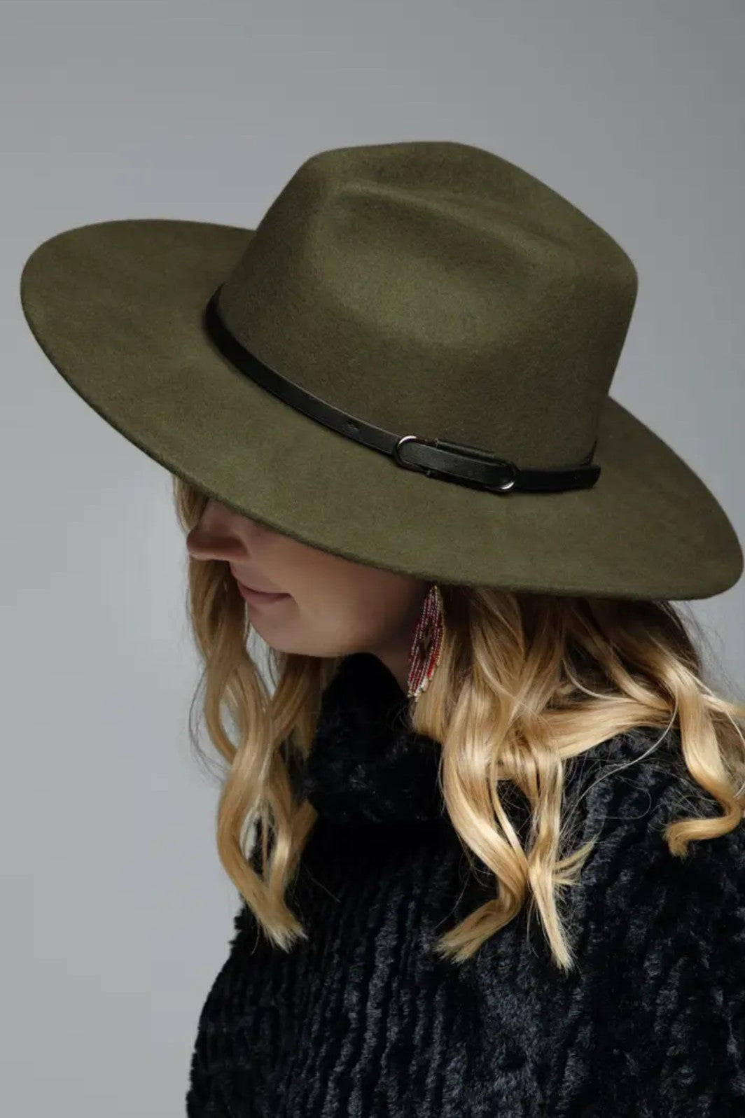 Wool Panama Hat with Leather Band