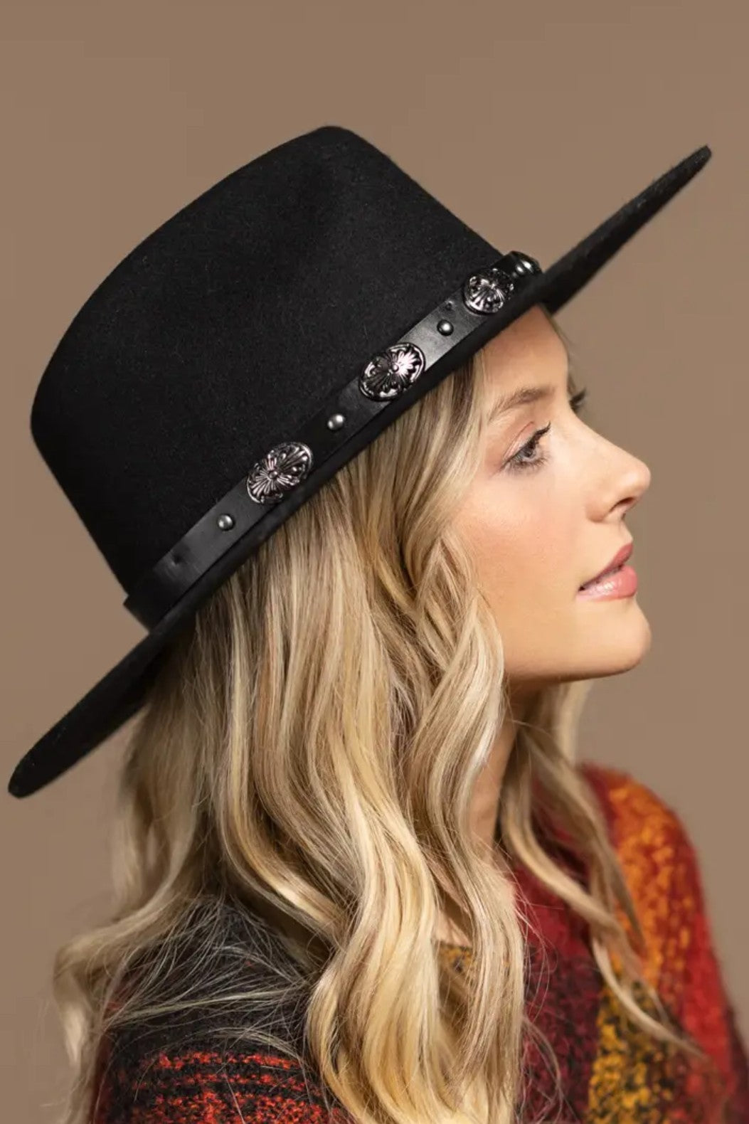 Wool Western Hat with Concho Band