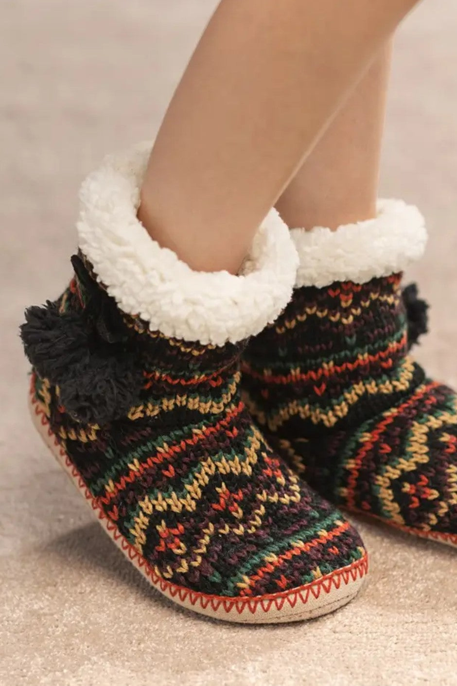 In for the Night Hand Knit Slippers