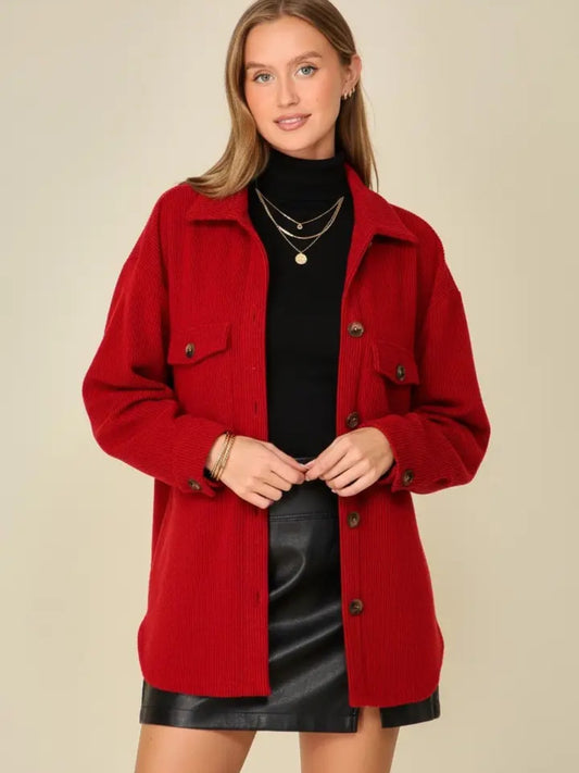 Cozy Comfort Waffle Knit Shacket