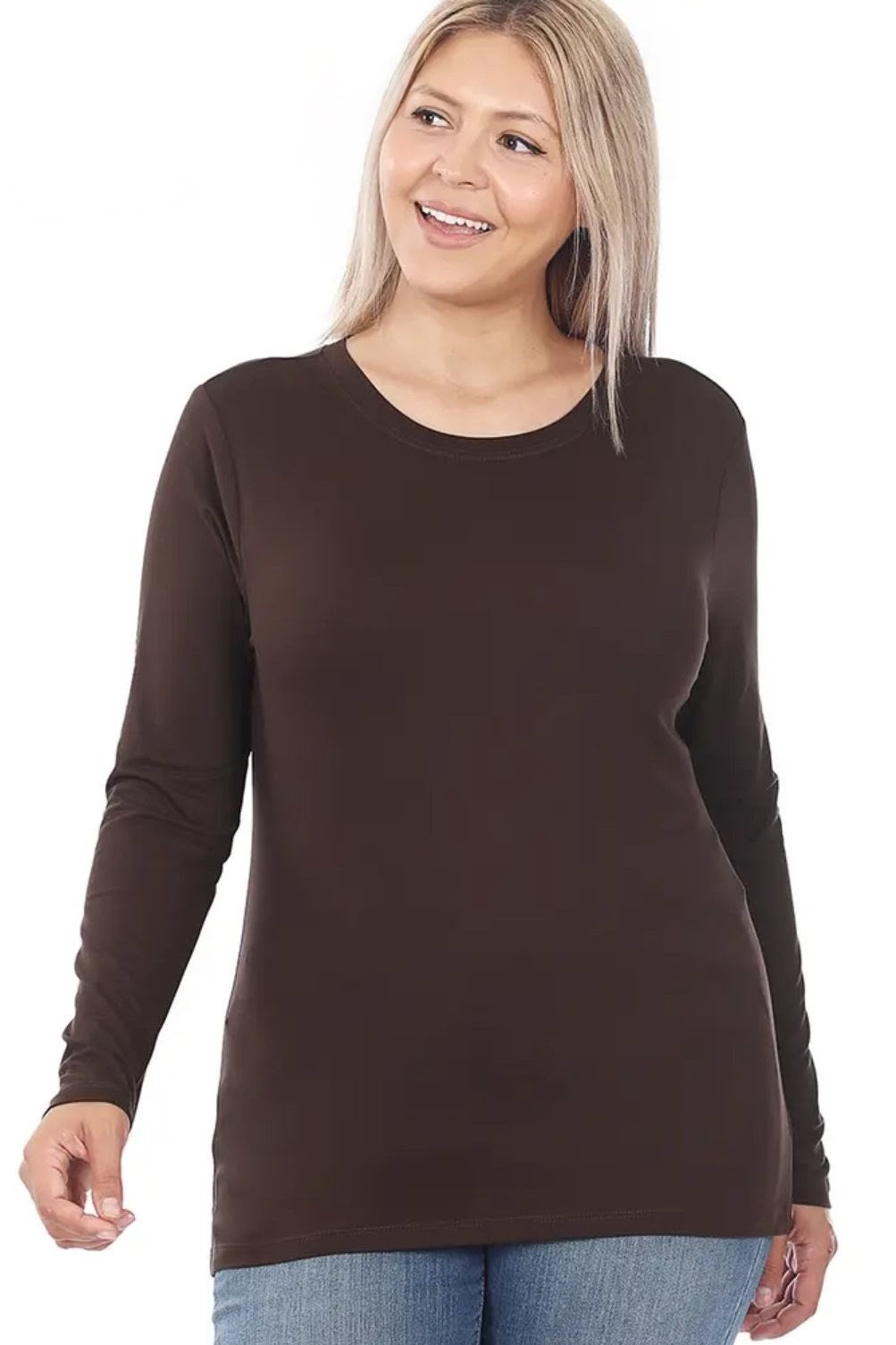 Everyday Essential Microfiber Long Sleeve Tee 1X-3X