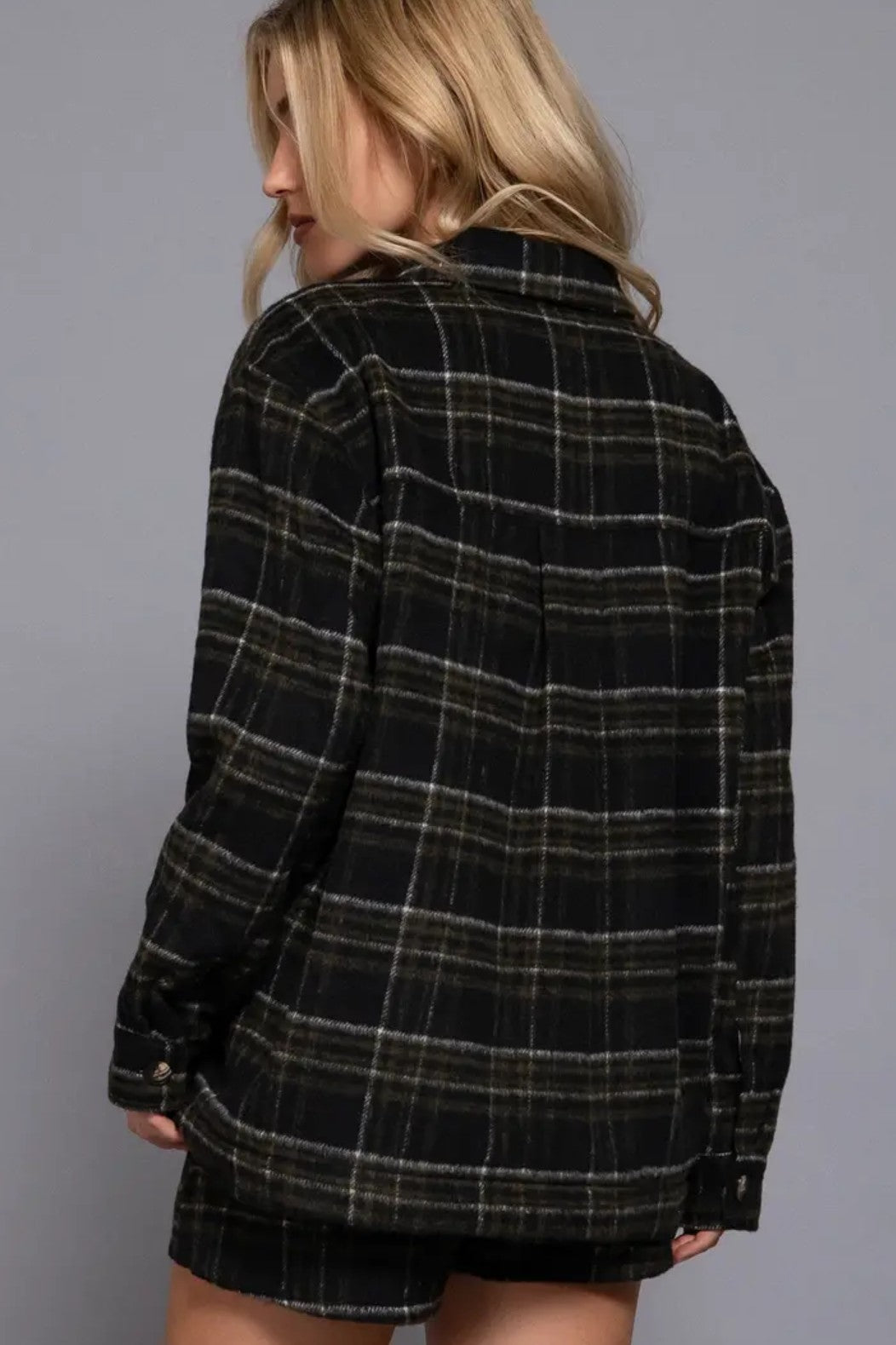 Fireside Plaid Faux Fur Lined Shacket