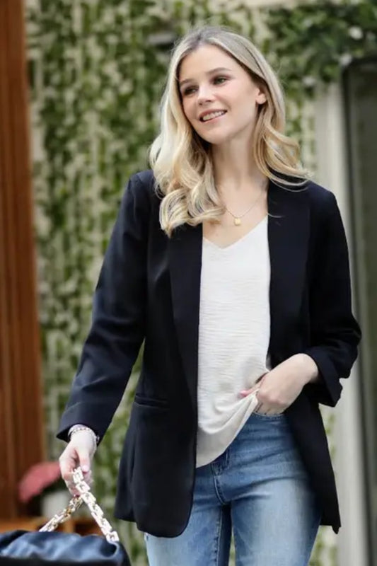 Down to Business Classic Open Front Blazer