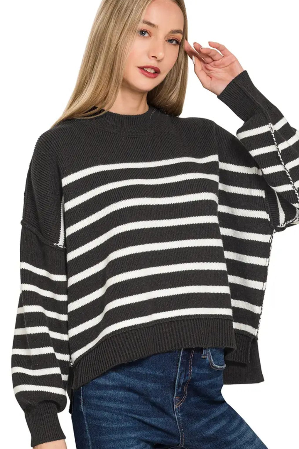 Deck the Halls Striped Sweater 4 COLORS