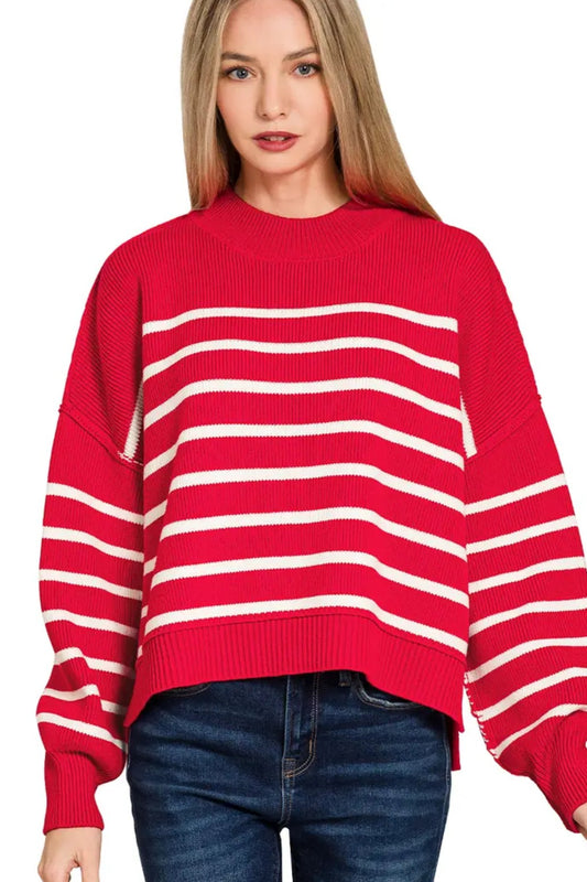 Deck the Halls Striped Sweater 4 COLORS
