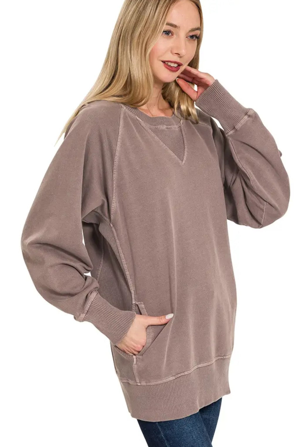 Basic Perfection French Terry Pullover Small-3X