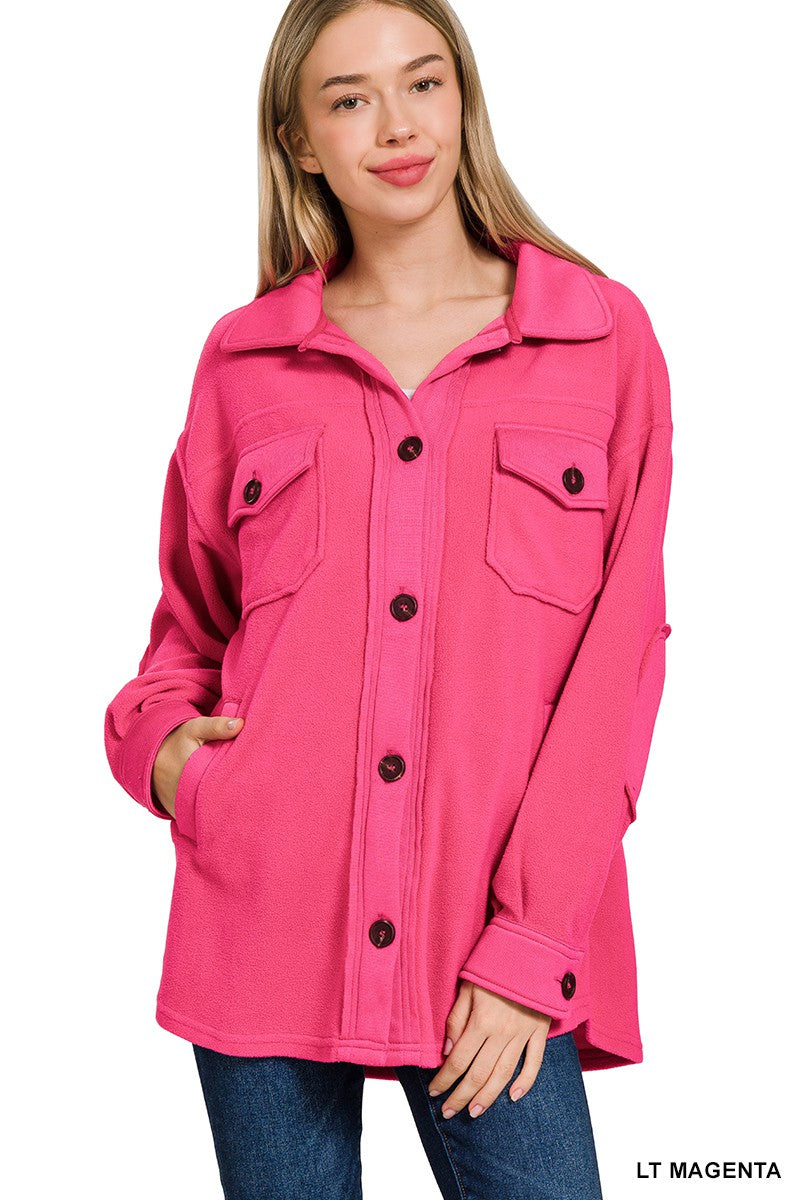 Warm Wishes Fleece Shacket    (AVAILABLE IN 3 COLORS)