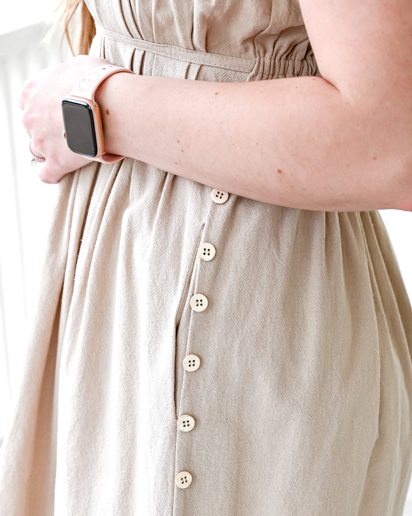 Briar Button-Detail Mini Dress