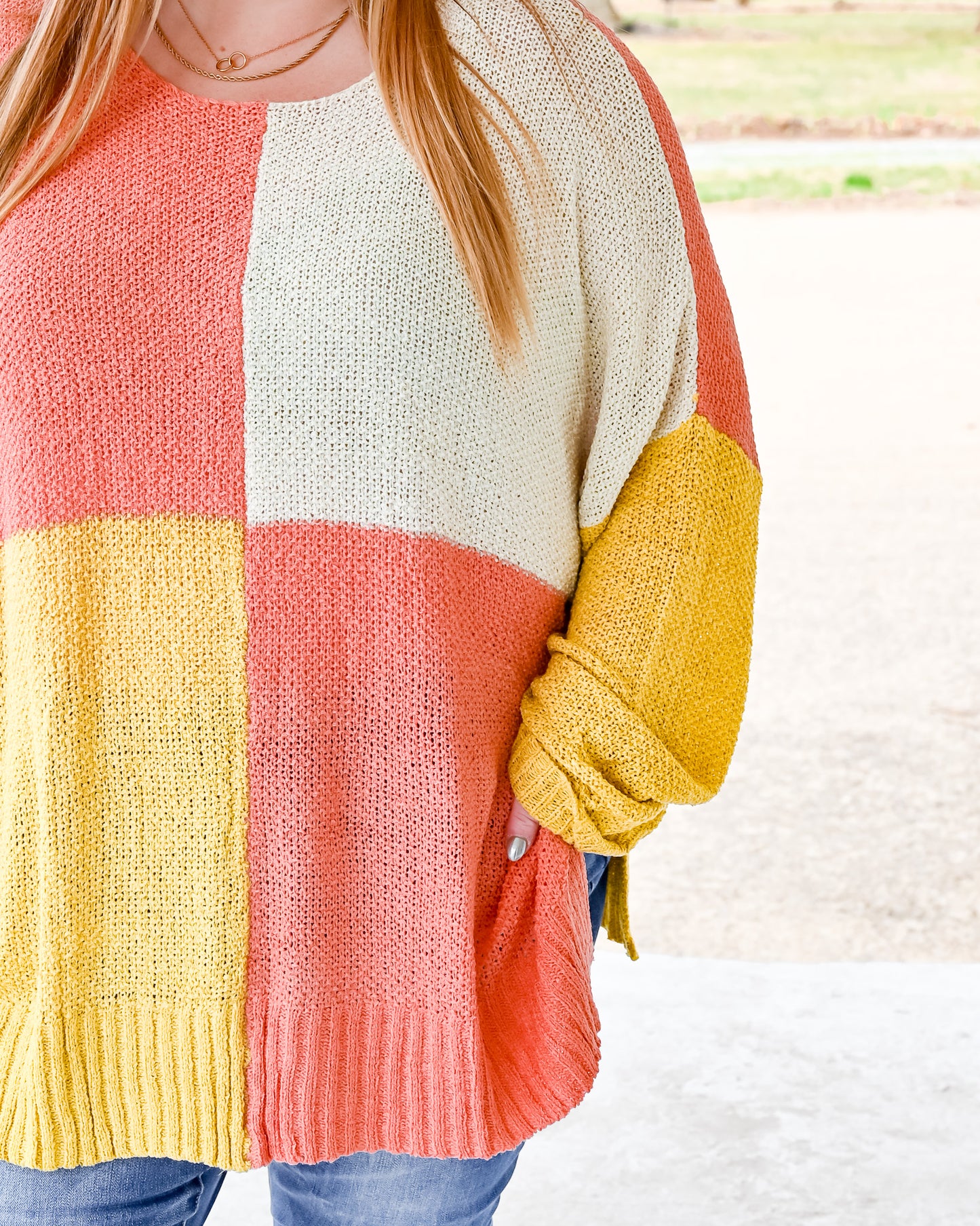 Sunshine Color Block Sweater