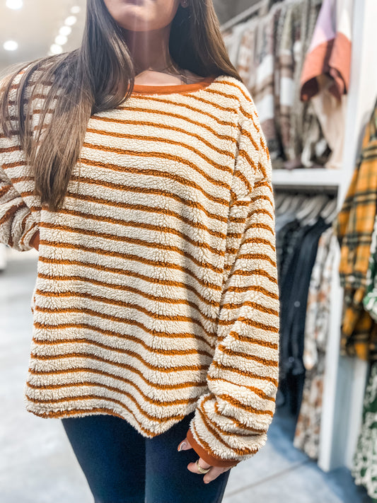 Snickerdoodle Striped Sweater