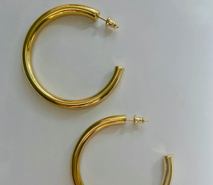 Emerald Coast Gold Hoop Earrings