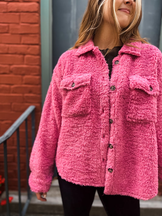 Cotton Candy Teddy Jacket