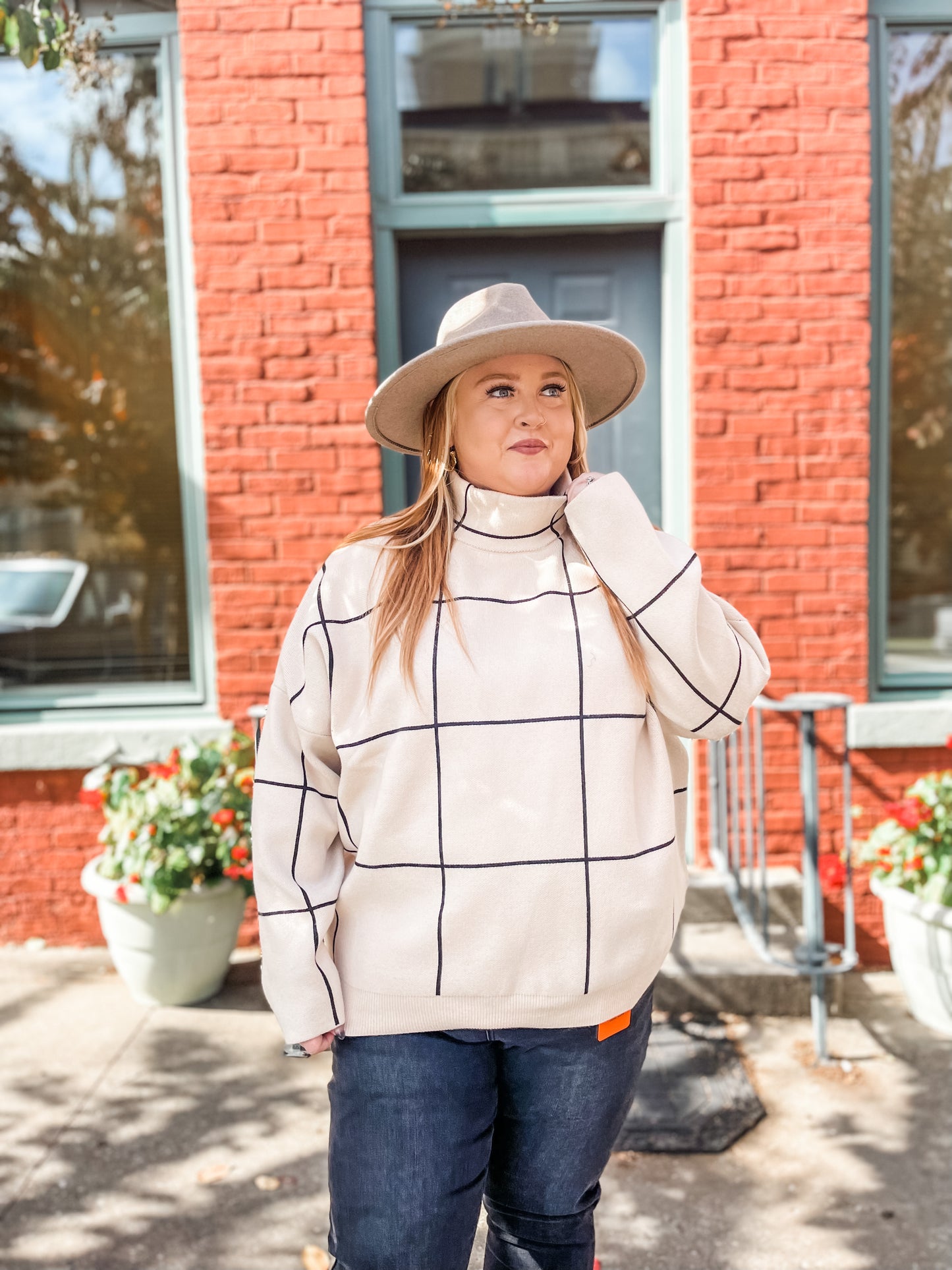 Off The Grid Patterned Sweater PLUS