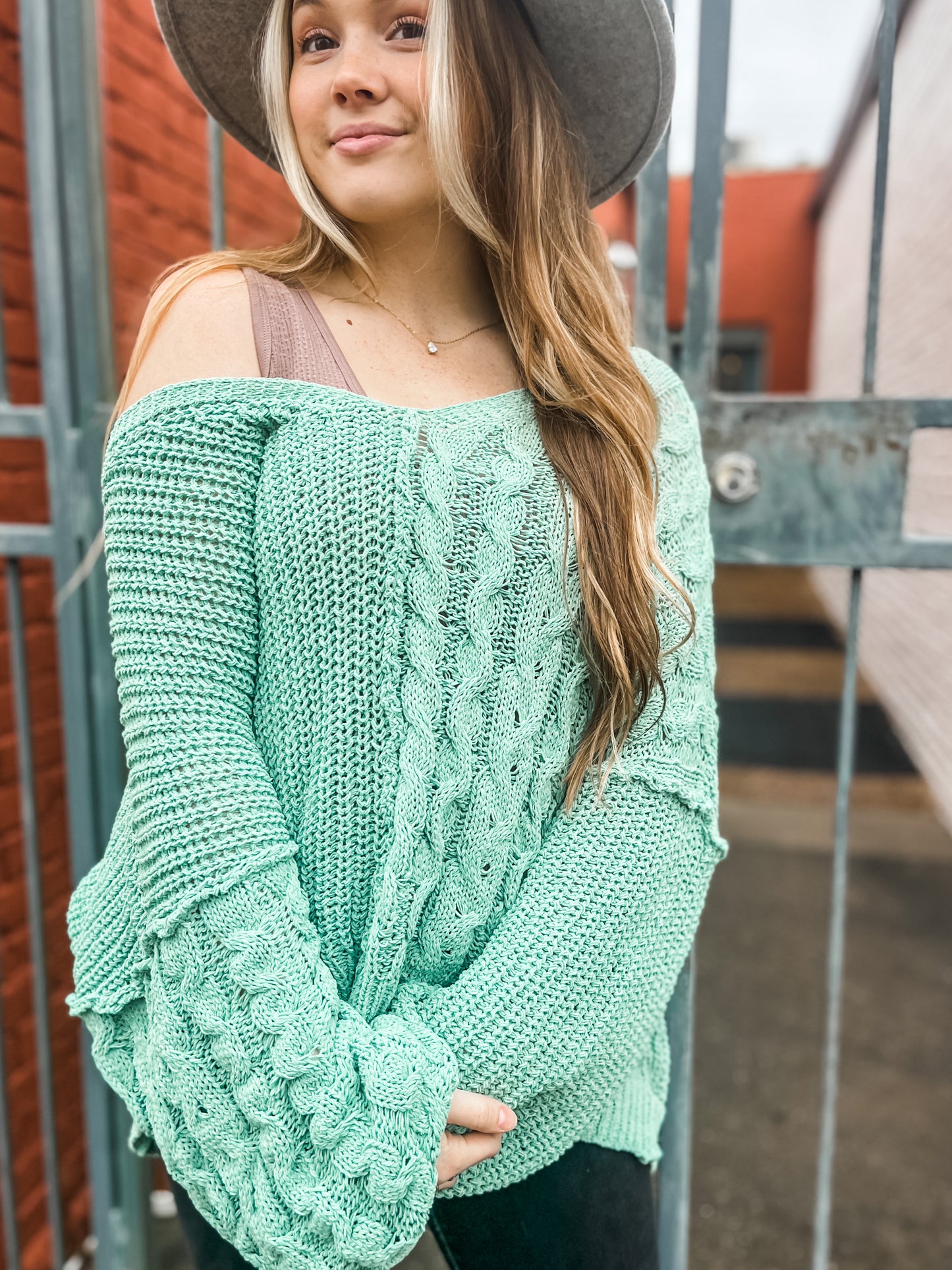 Bit of Luck Cable Knit Sweater