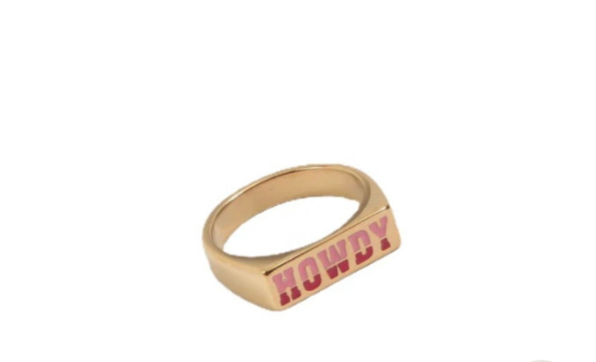 Howdy Gold Ring