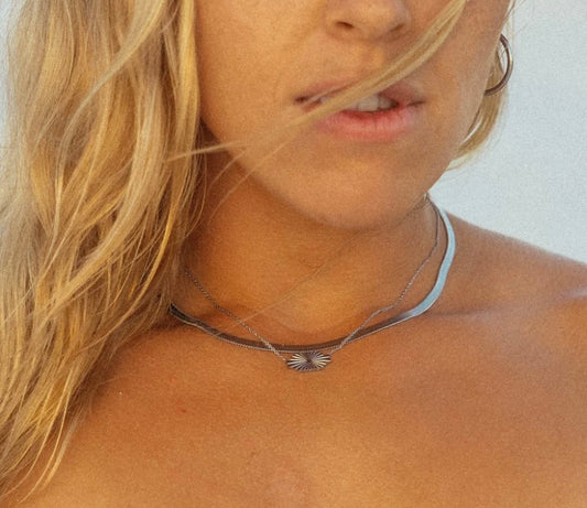 Golden Hour Silver Necklace