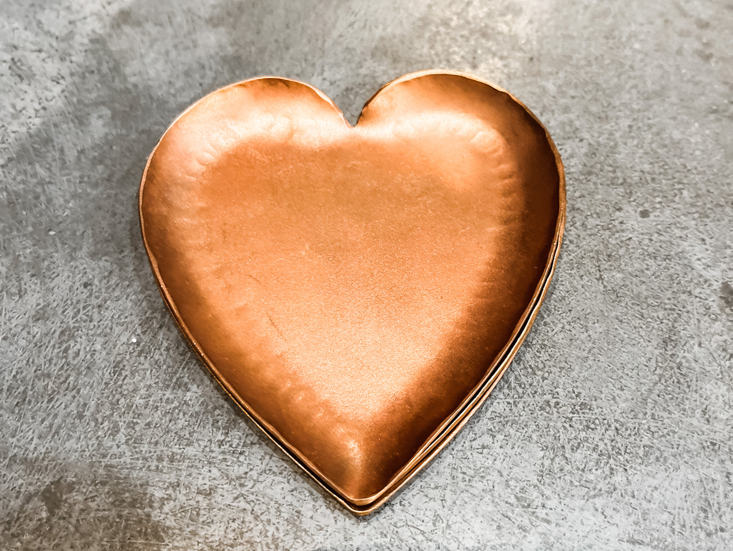 Pounded Metal Heart Dish