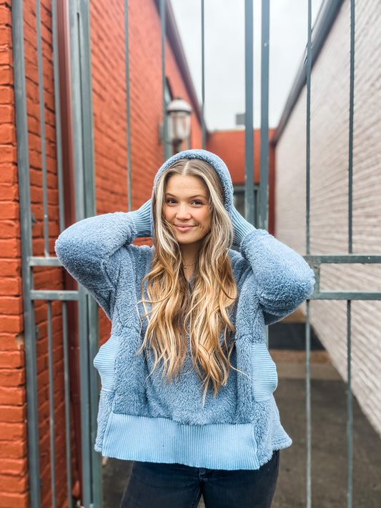 Sweet Saturday Sherpa Oversized Hoodie