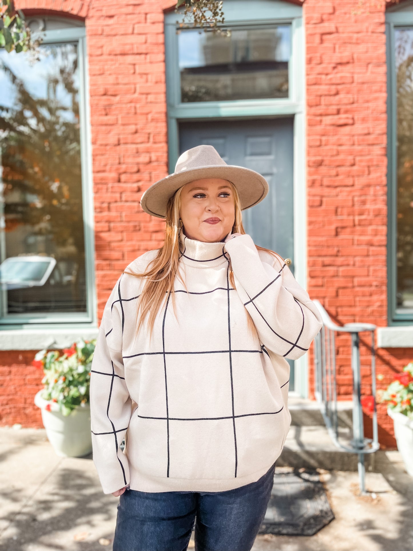 Off The Grid Patterned Sweater PLUS