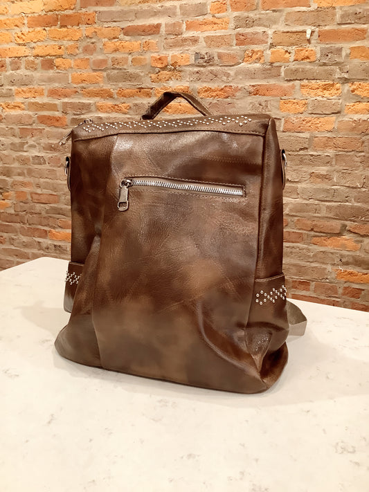 Lindsey Faux Leather Backpack