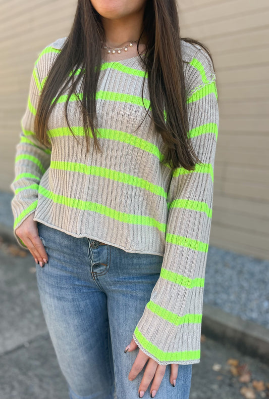 Bright Nights Cropped Sweater