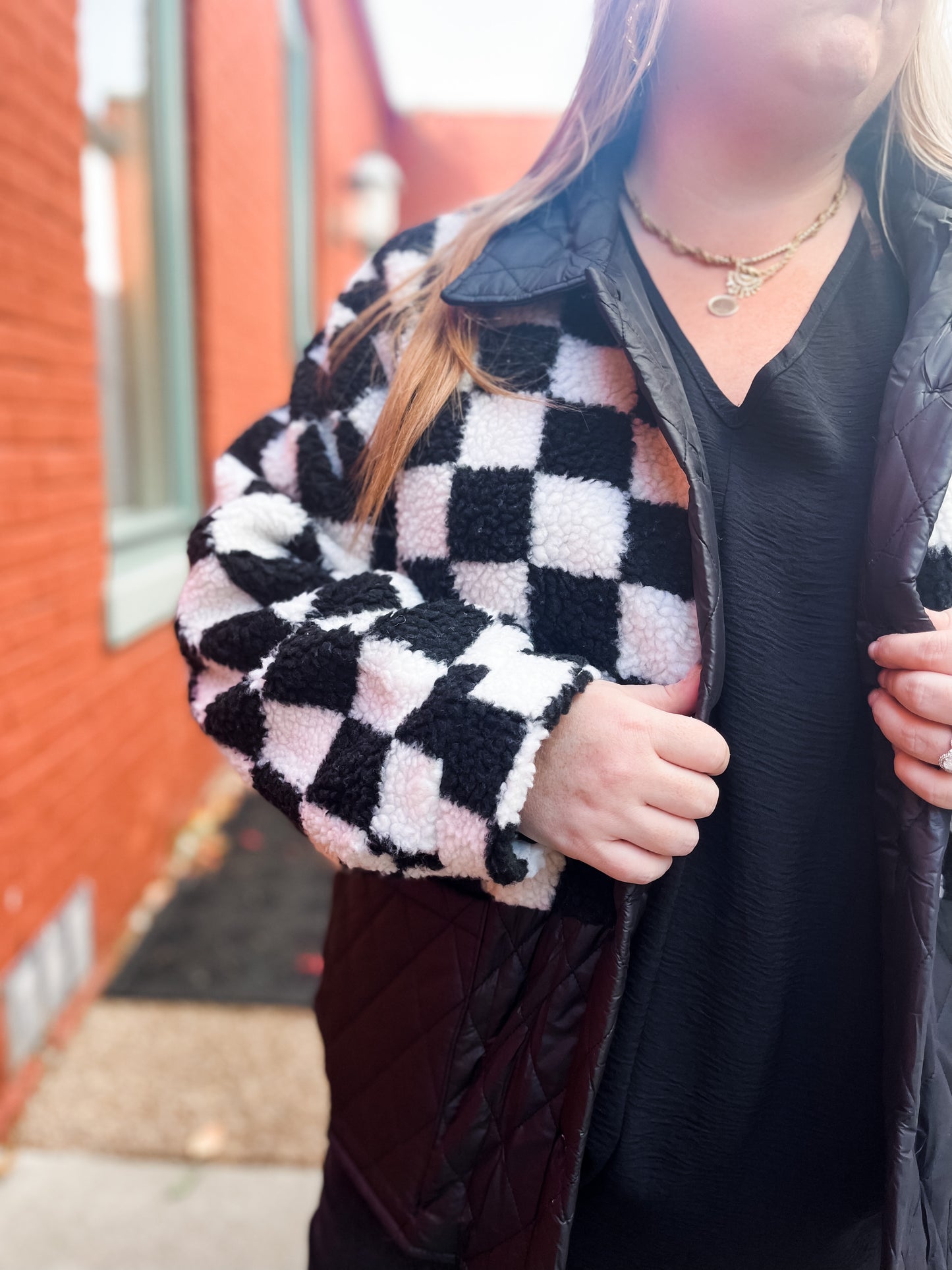 Chess Pie Quilted Jacket PLUS