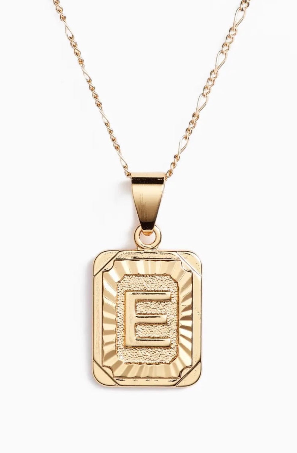 BRACHA Gold Filled Initial Card Necklace